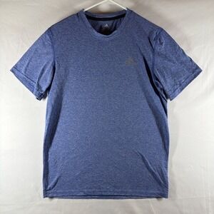 Adidas Men's‎ Small Heather Blue Climalite Shirt Sleeve Tshirt Athletic Running